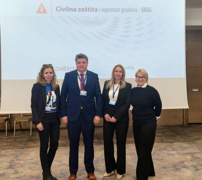 Izaslanstvo Grada Varaždina na konferenciji o sigurnosti  gradova: Miroslav Markovič, Martina Cesar Kelemen, Marijana Cindrić i Marijana Jambrešić
